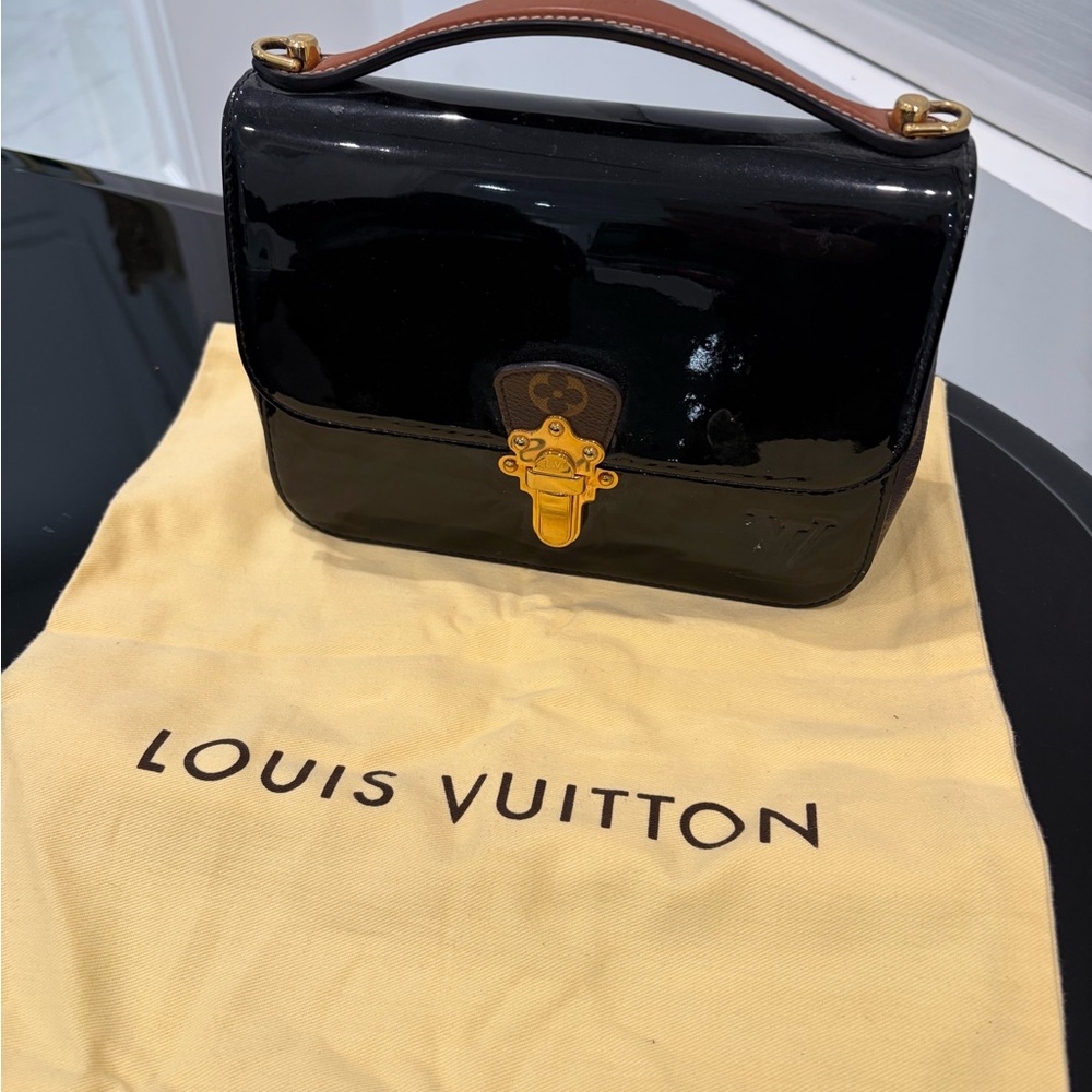 Louis Vuitton Glossy Black Shoulder Bag